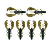 Cebo de cangrejo - Castigo de Plástico Flexible Garra de Langosta | 6pcs Realista de Pesca a Caminar de la Marcha, Bass Bass Snakehead Pike Trout Cangrejos Imitación Cebo para la pesca a Base
