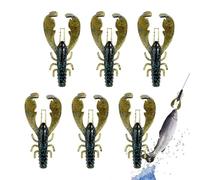 Cebo De Cangrejo - Refuerzo De Pesca De Garra De Langosta Realista, Swimbait Crawdad De Plástico Suave | Remolque De Plantilla De Cangrejo De Cangrejo De Múltiples articulaciones, Bass Pike Trout