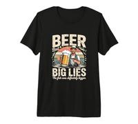 Cebo De Cerveza Y Grandes Mentiras El Pez Era Definitivamente Más Grande Camiseta Premium