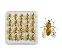 Cebo de con Mosca para Trucha | 20 Señuelos Atractivos Imitando Abejas con de Almacenamiento - Cebos realistas con Estuche para Lagos Ríos Estanques Mar - Atún Lucio Trucha
