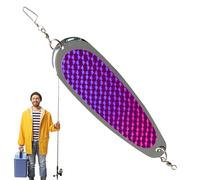 Cebo de cuchara, cebo de bagre luminoso y afilado, cebo duro, cuchara dura con gancho afilado y ranura de sangre, cebo de pesca resistente a los golpes para truchas en ríos de mar