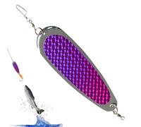 Cebo de cuchara de metal, cebo de bagre luminoso y afilado, cebo duro | Cebo de pesca con cuchara sólida y resistente a los golpes, cebo de pesca, cebo de cuchara con ranura de sangre para ríos, mar