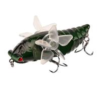 Cebo de de cigarras - Cebo duro Cuerpo, superficie de guía de vida, cebo artificial de agua dulce con hélice giratoria, accesorio de de diseño de insectos realistas para lago bajo y T