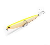 Cebo de lápiz flotante de 11 cm, 13 g con sonajeros y ganchos integrados para pesca de lubina en lagos de agua dulce, ríos, arroyos, estanques, deportes al aire libre, aparejos de aparejos multicolor