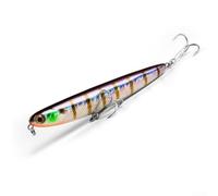 Cebo de lápiz flotante de 11 cm, 13 g con sonajeros y ganchos integrados para pesca de lubina en lagos de agua dulce, ríos, arroyos, estanques, deportes al aire libre, equipo de aparejos multicolor