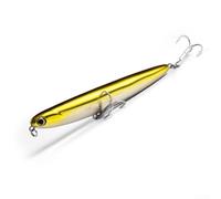 Cebo de lápiz flotante de 11 cm, 13 g con sonajeros y ganchos integrados para pesca de lubina en lagos de agua dulce, ríos, arroyos, estanques, deportes al aire libre, aparejos de aparejos multicolor