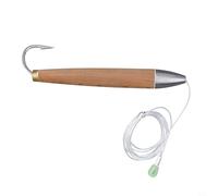 Cebo de madera de cedro con configuración para atún y otros peces de caza con movimiento de natación que fomenta los golpes (tronco)