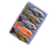 Cebo de natación, cebo de natación conjunto, cebo de pesca agregado, 3.94 pulgadas Multi Joint Soft Robótico Swimbait 5x para Freshwater Lake River Trout Catfish and Bass