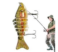 Cebo de para Trucha Baja, Cebo de natación para de Bajos, Multi-Joint -Swimbaits, Cebo Duro, Kit de spinnerbaits, Cebo Realista de Agua Dulce, Ataque de Agua Salada para Pescadores