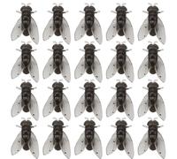 Cebo de pesca con mosca de plástico suave, 20 piezas para lubina, salmón para lucio, trucha, características realistas para una mejor captura (L verde oscuro)
