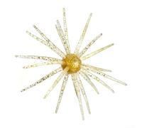 Cebo de pesca flotante de 110 mm de PVC suave con 24 faldones de hierba para mejores tasas de captura (3# oro flash)