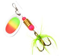 Cebo giratorio de pesca, cuchillas giratorias de 360 grados, lentejuelas reflectantes, gancho de triple resistencia, aleación de zinc, 3,3-3,8 cm, contrapeso de cobre, multicolor, señuelo de pesca de