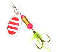 Cebo giratorio de pesca, cuchillas giratorias de 360 grados, lentejuelas reflectantes, gancho de triple resistencia, aleación de zinc, 3,3-3,8 cm, contrapeso de cobre, multicolor, señuelo de pesca de