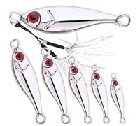 Cebo para Agua Dulce, Cebo de Metal Artificial con Gancho, Juego con Ojos 3D para Kayak de Hielo, surfcasting, con Mosca, en Alta mar