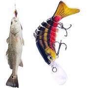 Cebo para bajo de Agua Dulce, Cebo de | Deep Diving Swimbait, Accesorios para Aparejos de, Tabla de Lengua Larga, Cebo Artificial para bajo, Trucha, lucioperca, bagre, Mango