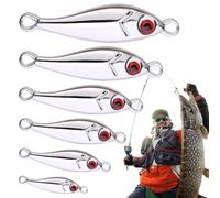 Cebo para perca de agua dulce, cebo de metal para la trucha, juego con ojos 3D para kayak de hielo, surfcasting, pesca con mosca, pesca en alta mar
