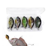 Cebo para pesca de bajos, juego de 5 cebos portátiles, señuelos de pesca para trucha, para ríos, lagos, aguas poco profundas, jiggen, trolls, lanzamiento, arroyos, agua dulce, agua salada, vacaciones