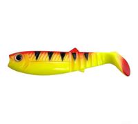 Cebo suave realista multiarticulación, 10 cm de alto y elástico de PVC | Cola en T grande de 12,5 cm, fuerte perturbación del agua, ojos realistas, colores vivos, caza en aguas profundas