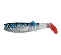 Cebo suave realista multiarticulación, 10 cm de alto y elástico de PVC | Cola en T grande de 12,5 cm, fuerte perturbación del agua, ojos realistas, colores vivos, caza en aguas profundas