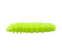 Cebo suave TPE reactivo a los rayos UV y brilla en la oscuridad, 4 cm, señuelo realista de gusano de harina para depredadores de agua dulce, incluyendo lubina y mandarinfish (03#)
