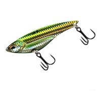 Cebo VIB de hundimiento de 56 mm con masa aerodinámica y equilibrada que ofrece un deslizamiento suave y una fuerte señal de vibración a los peces (verde amarillo)