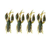 Cebo Vinilo,Señuelos de cangrejos Suaves, 4pcs Señuelos de Pesca Artificial Cebo de Cangrejo Pinza de Cangrejo Camarón Craw Chunk Bait reemplazo para Carpa Bass Fishing Agua Dulce de Agua Salada