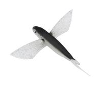 Cebo volador, Simulación Bionic Flying Fish Pesca de Pesca | Atún suave Mahi Aparejos de pesca de agua salada (alas lentejuelas punto de inflamación al azar)