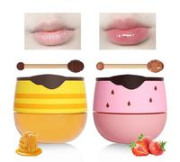 Ceboic 2 Pieza Mascarilla Labial, Almohadillas Labiales Hidratantes, Miel Fresa Lip Mask para el Cuidado de Labios, Regenera e Hidrata Los Labios Secos y Agrietados