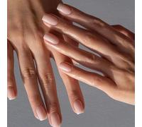 Ceboic 24 Piezas Uñas Postizas Cuadradas Cortas Francesas Press on Nails Cobertura Completa Uñas Artificiales Acrílico Natural Uñas Falsas para Mujeres y Niñas Salón de Uñas DIY (Desnudo Claro)