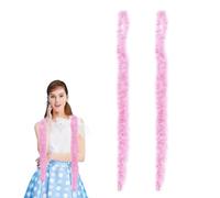 Ceboic Boa de Plumas, 2M Colores Boa Plumas Decoración Esponjosa Accesorio de Disfraces para Mujer Boda Fiesta Carnaval Navidad Halloween Cosplay (Rosa)