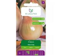 Cebolla Ailsa Craig: cáscara de color amarillo pajizo, cebollas de hasta 1 kg, tardía.