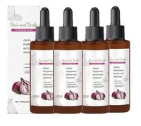 Cebolla, biotina y aceite de romero para el crecimiento del cabello, aceite de cebolla, no graso, fórmula nutritiva ligera, para hombres y mujeres. (4 unidades)