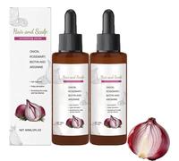 Cebolla, biotina y aceite de romero para el crecimiento del cabello, aceite de cebolla, no graso, fórmula nutritiva ligera, para hombres y mujeres. (2 unidades)