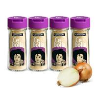 Cebolla en polvo Carmencita, Sazonador de cebolla, Ideal para multitud de aliños, marinadas, rebozados y ensaladas., Sin Gluten, Contiene 4 unidades de 38 g