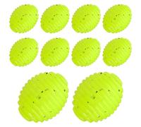 Cebos blandos para pesca de perca - Pack de 10 aparejos de pesca con forma de pelota deportiva, señuelos de perca - para orillas, estanques, embalses, ríos, mares, surf al aire libre