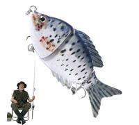 Cebos De Nadación,Señuelos Crank Realistas con Anzuelos | Señuelo De De Articulaciones Múltiples para Al Aire Libre Agua Dulce Y Agua Salada Lago Estanque Noche Y Mañana