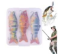 Cebos de pesca 3 piezas Swimbait a Glide Hundiente Lento Segmentado