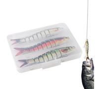 Cebos de Pesca - Cebos de Pesca Simulados - 3 Piezas de Señuelo de Pesca Ligero con Múltiples Articulaciones para Río, Orilla, Aguas Profundas, Agua Dulce, Lago y Estanque
