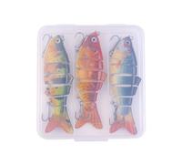 Cebos de realistas, 3 piezas Multi articulación Glide hundimiento lento para trucha | para deportes de hombre, para trucha, agua salada y equipamiento para exteriores