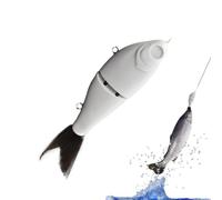 Cebos en, señuelos de Pesca sin Pintar,Cola Suave de Swimbait Deslizante con sonajero Que se Hunde de 2 segmentos - Aparejos de Pesca, señuelo de Artificial para Agua Dulce y Salada