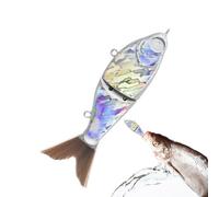 Cebos en, señuelos de sin Pintar | Cola Suave del Cebo Deslizante de 2 segmentos - Señuelo de Artificial para Agua Dulce y Salada, Artes de