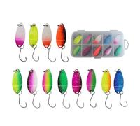 Cebos giratorios de metal, cebos giratorios de cuchara de metal, aparejos de pesca de fuerte atracción para atrapar truchas, lubina, bagre, boca de casa