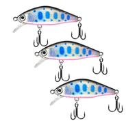 Cebos para pesca Cebo de pesca de pececillo que se hunde en profundidad, 3 uds., 4G, 50mm, cebo duro artificial, 1,5-2,5 m, Crankbait Wobblers, área de trucha, perca, lubina Aparejos de pesca