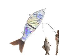 Cebos sin Pintar, cebos en - Cola Suave del Cebo Deslizante de 2 segmentos,Accesorio de, señuelo de Artificial para lubina de Trucha salmón