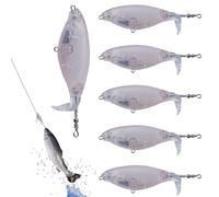 Cebos vacíos, sin Pintar | 6 x Multi - Articulación giratoria - Señuelos Artificiales con Ojos | Cuerpos Artificiales, Equipo de para Agua Dulce y Agua Salada