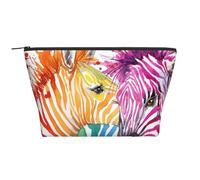 Cebra Arcoiris, Bolsa de artículos de tocador Bolsa de Maquillaje Bolsa de cosméticos Bolsa de artículos de tocador de Viaje portátil