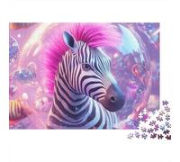 Cebra Arte Fantasía Puzzle de 1000 Piezas Papel para Adultos Escena de Sueño Juego de Puzzle Relajante Hogar Regalo 52x38cm/1000pcs