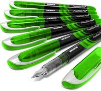 Cebra Fuente - Desechables Pluma Estilográfica - Verde Tinta - Paquete de 6