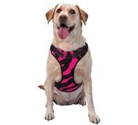 Cebra Negra Rosa,Arnés para Mascotas, arnés Reflectante Ajustable para Perros,S