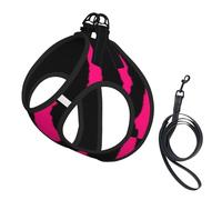 Cebra Negra Rosa,Arnés para Mascotas, arnés Reflectante Ajustable para Perros,S